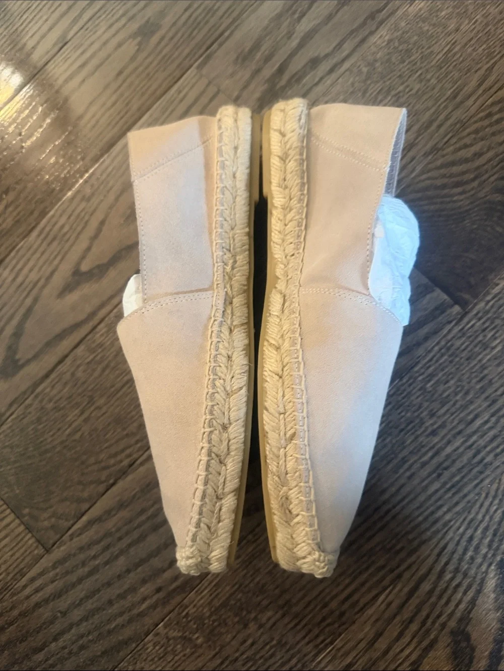 New! Banana Republic Suede Espadrilles Flats 8 Shoes Ivory Mivano Italia